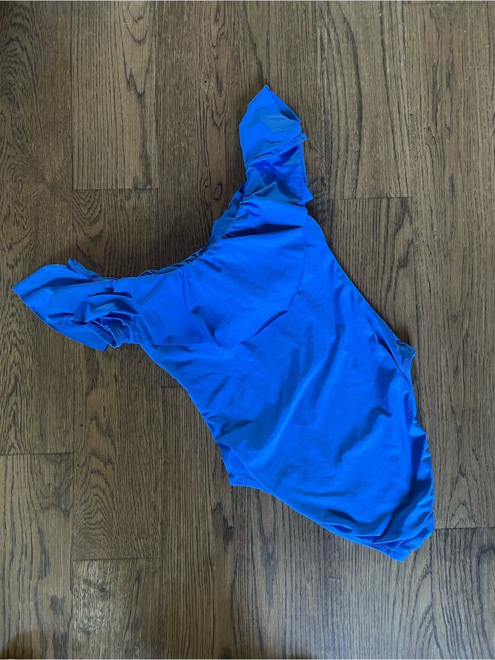 Trina Turk Women’s Ruffle Bright Blue One-Piece Swimsuit - Size 8 - Picture 2 of 8